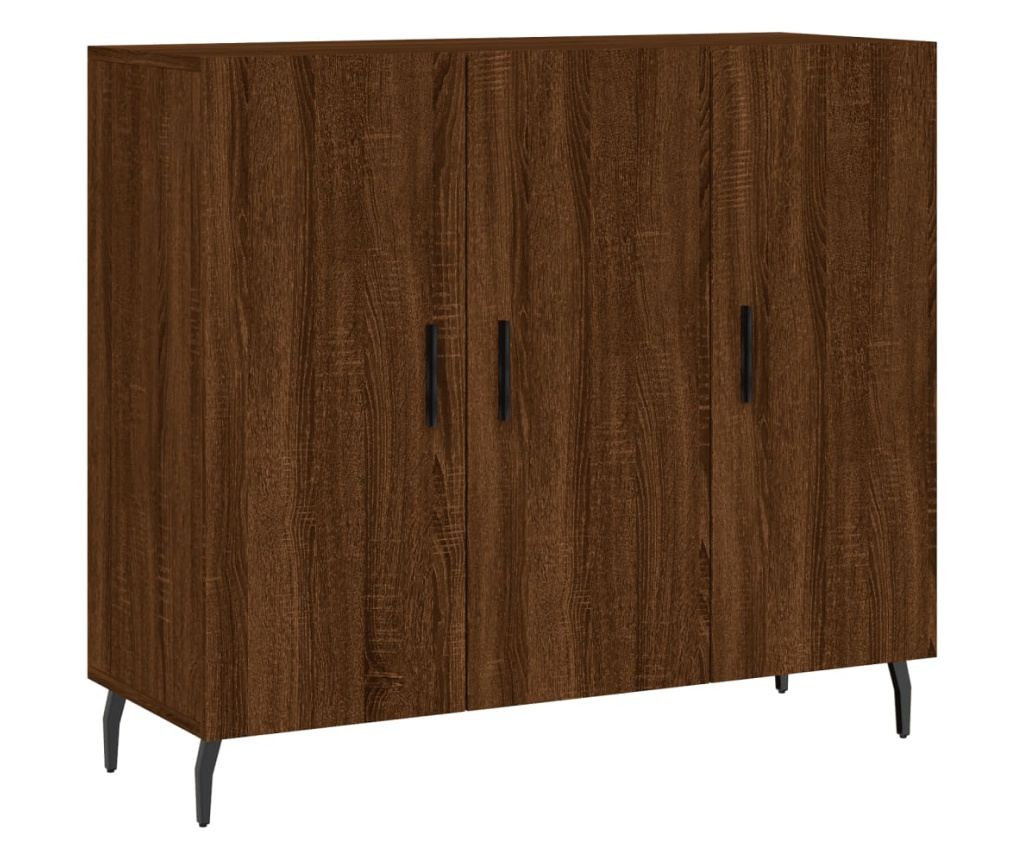 "Komoda, smeđi hrast, 90x34x80 cm, kompozitno drvo" - 2