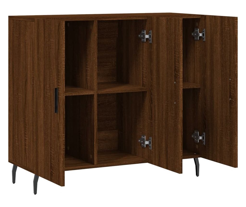 "Komoda, smeđi hrast, 90x34x80 cm, kompozitno drvo" - 5