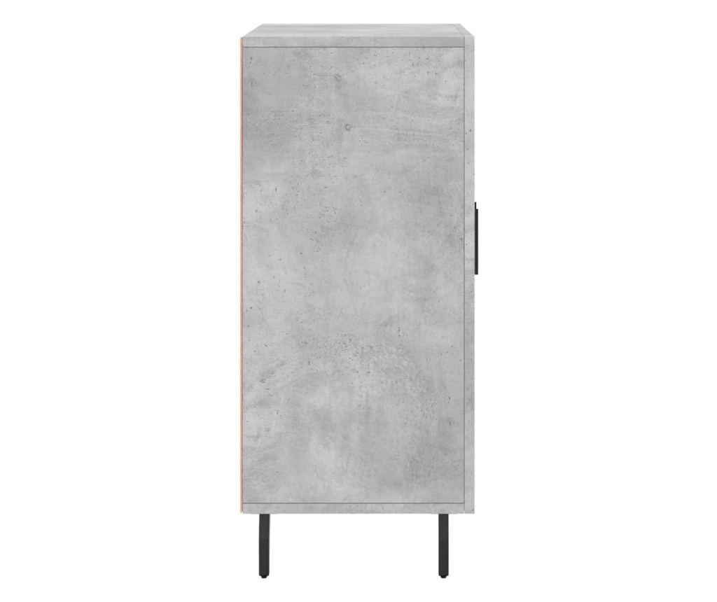 Ormarić, betonsko siva, 90x34x80 cm, konstruirano drvo - 7