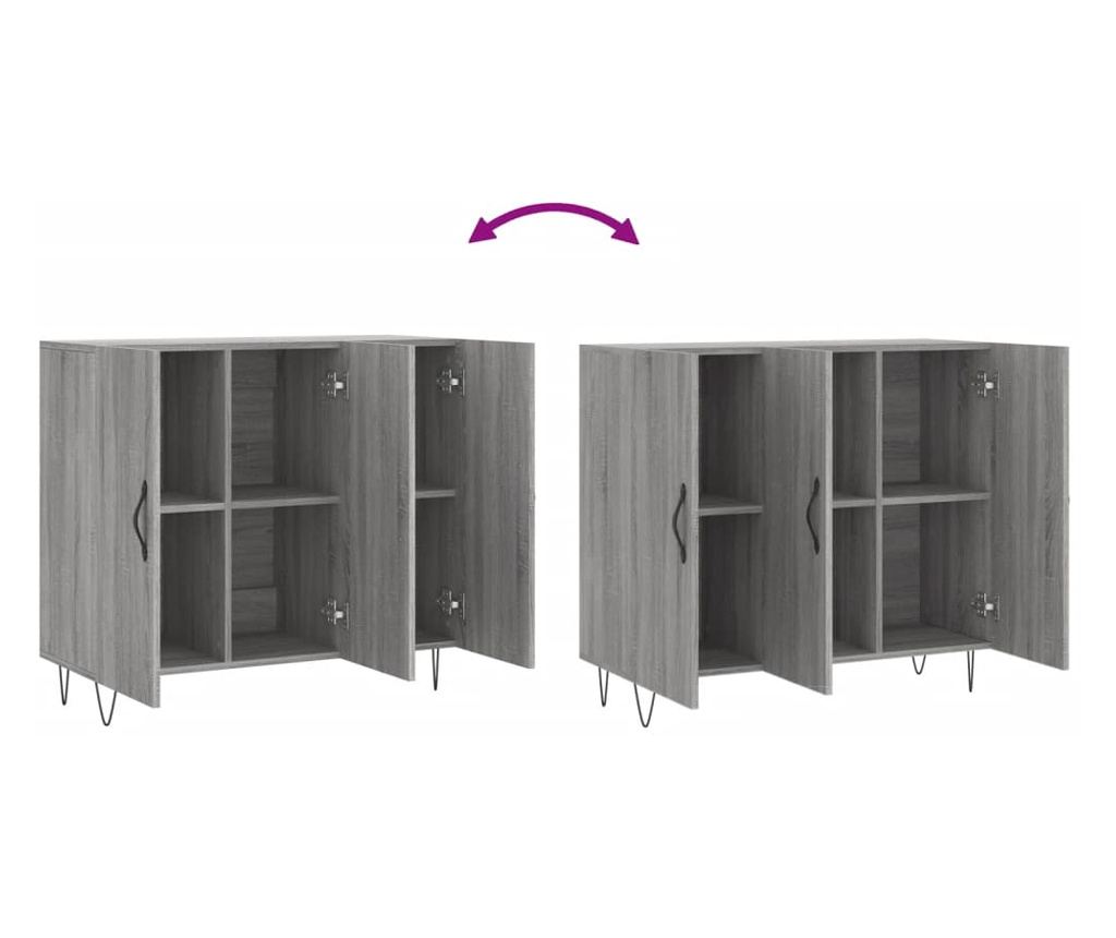 Ormarić, Sonoma siva, 90x34x80 cm, Kompozitno drvo - 9