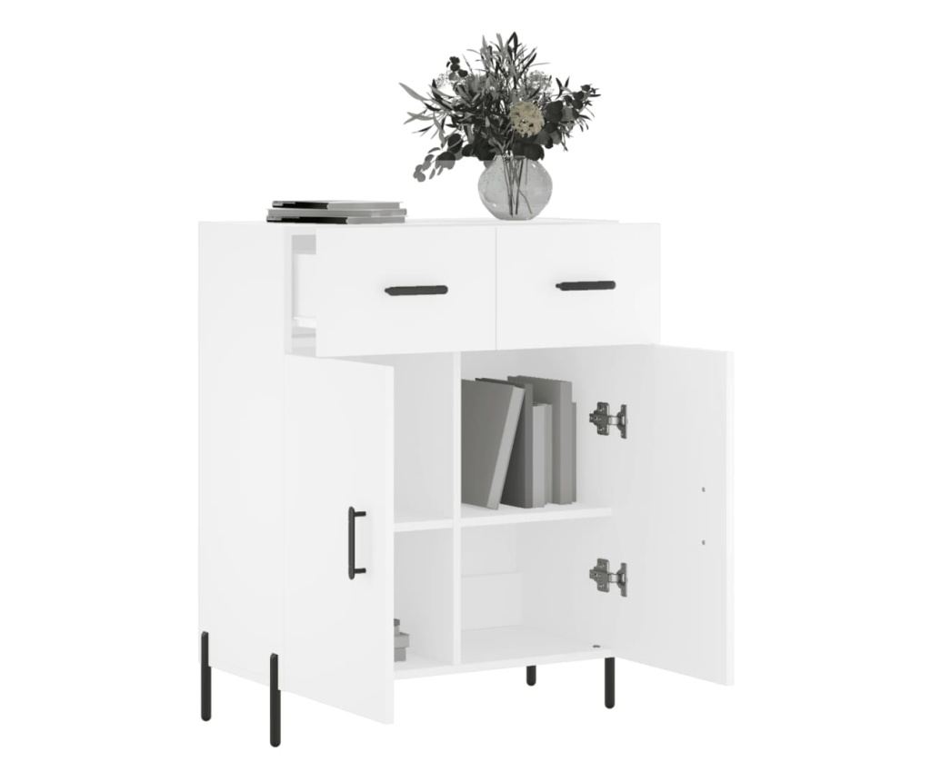 Komoda, bijela, 69,5x34x90 cm, kompozitno drvo - 4