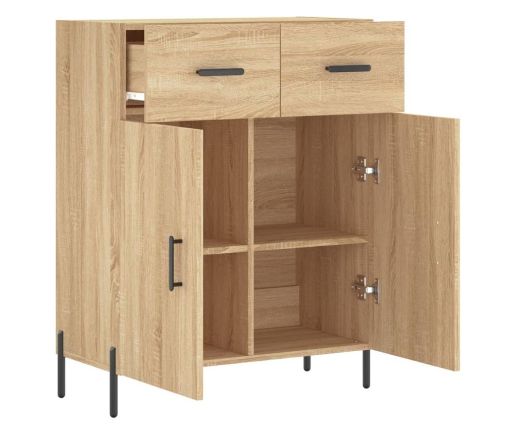 Komoda, boja hrasta sonoma, 69,5x34x90 cm, konstruirano drvo - 5