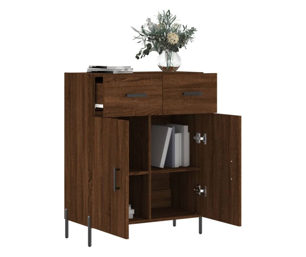 Ormarić, smeđi hrast, 69,5x34x90 cm, konstruirano drvo - 4