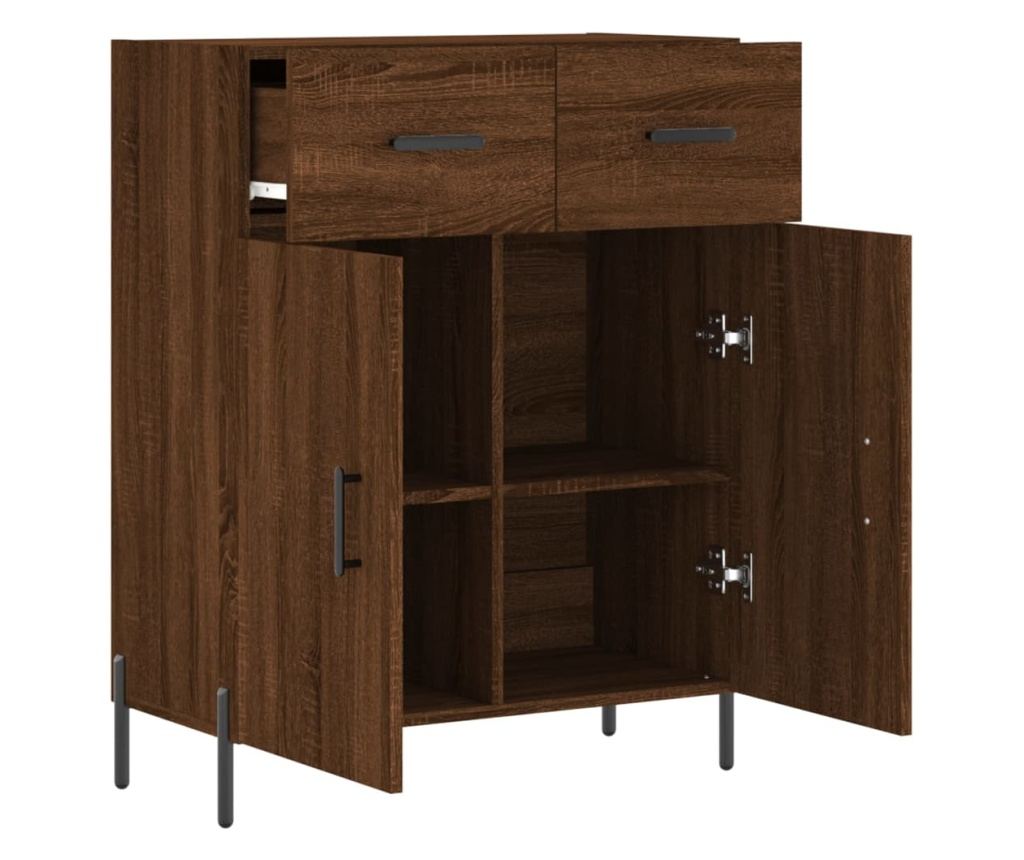 Ormarić, smeđi hrast, 69,5x34x90 cm, konstruirano drvo - 5