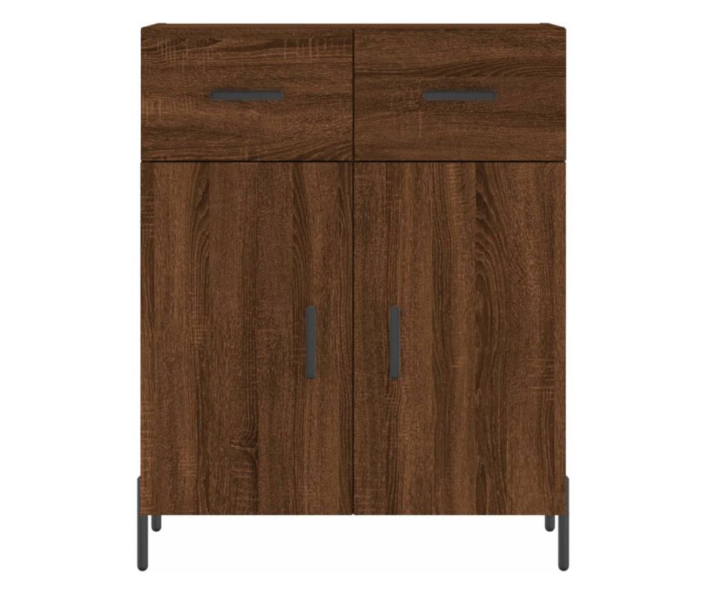 Ormarić, smeđi hrast, 69,5x34x90 cm, konstruirano drvo - 6