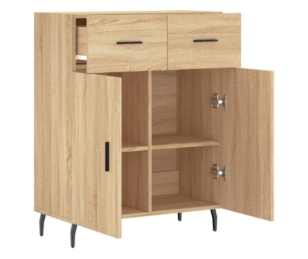 Komoda, sonoma hrast, 69,5x34x90 cm, kompozitno drvo - 5