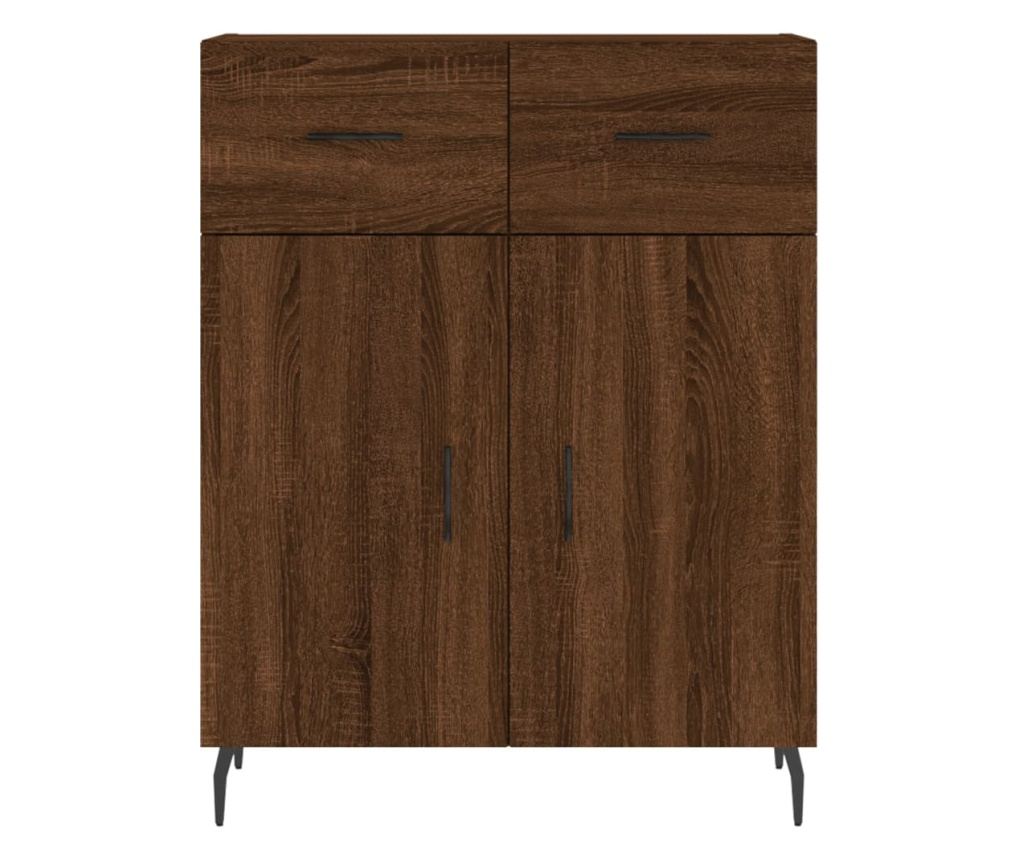 Visoka ormar, smeđi hrast, 69,5x34x180 cm, kompozitno drvo - 8