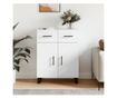Ormarić za posluživanje, bijeli, 69,5x34x90 cm, kompozitno drvo thumbnail 1