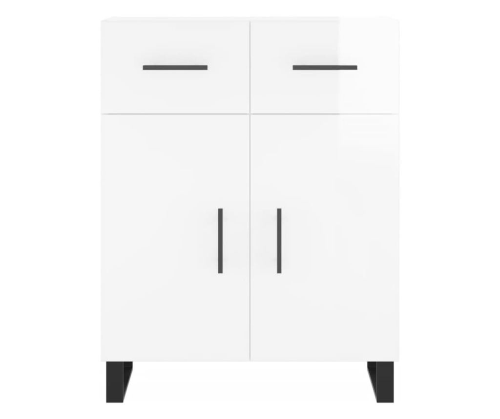 Visoka ormar, bijela visokog sjaja, 69,5x34x180 cm, kompozitno drvo - 8