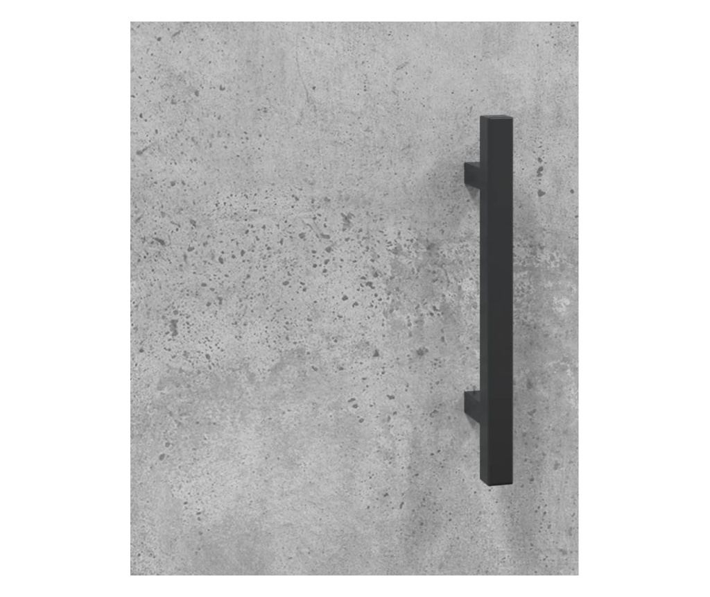 Visoki ormar, betonsko siva, 69,5x34x180 cm, konstruirano drvo - 10