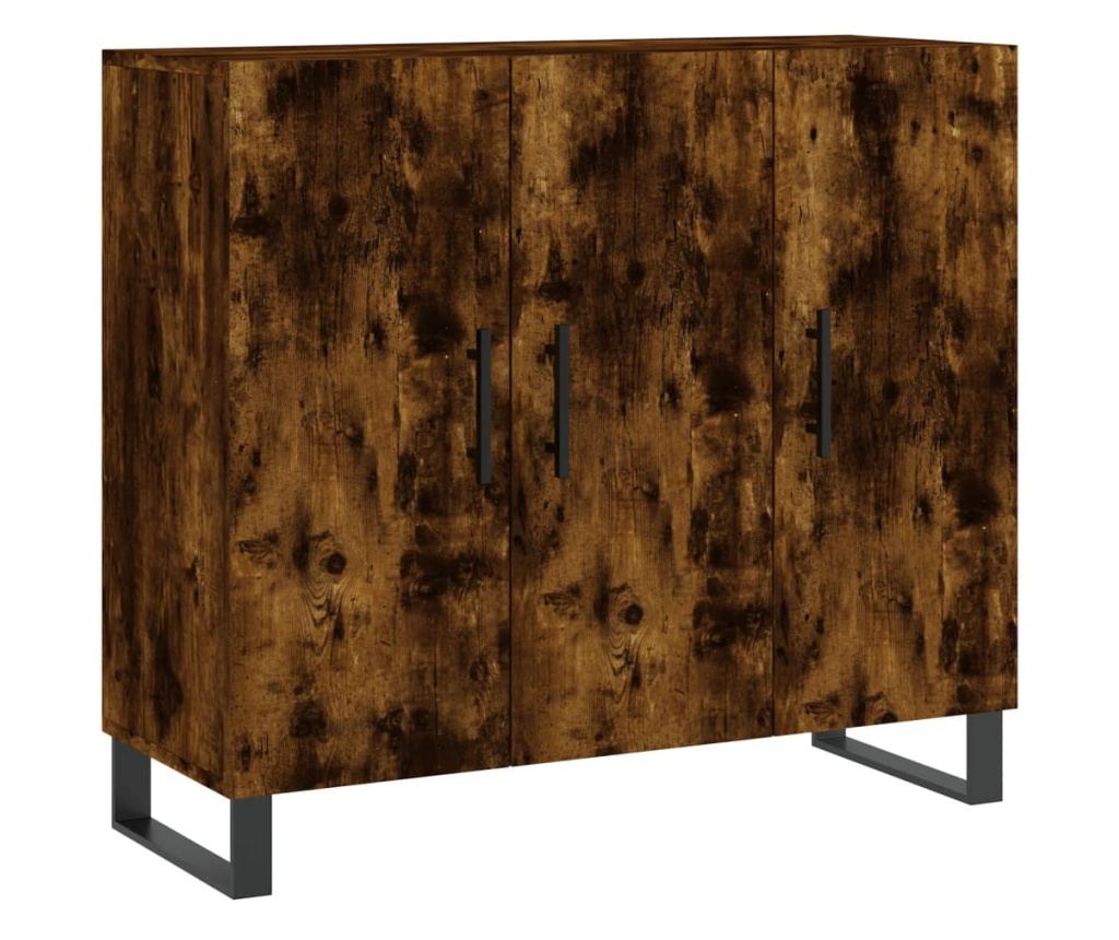 Ormarić, dimljeni hrast, 90x34x80 cm, kompozitno drvo - 2