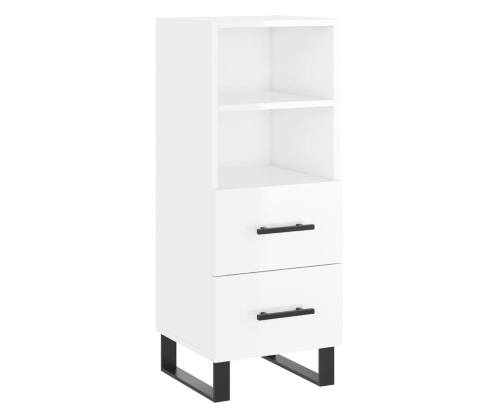 Ormarić za posluživanje, visoki sjaj bijeli, 34,5x34x90 cm, kompozitno drvo - 2