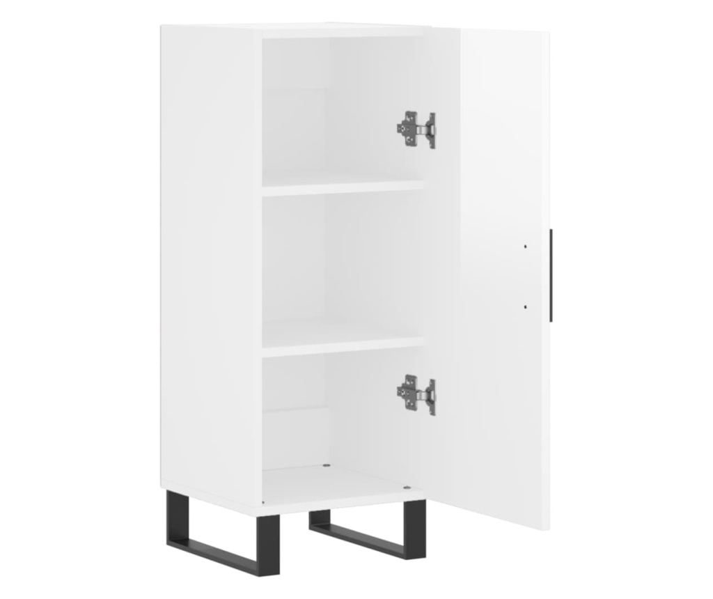 Komoda, sjajno bijela, 34,5x34x90 cm, kompozitno drvo - 5