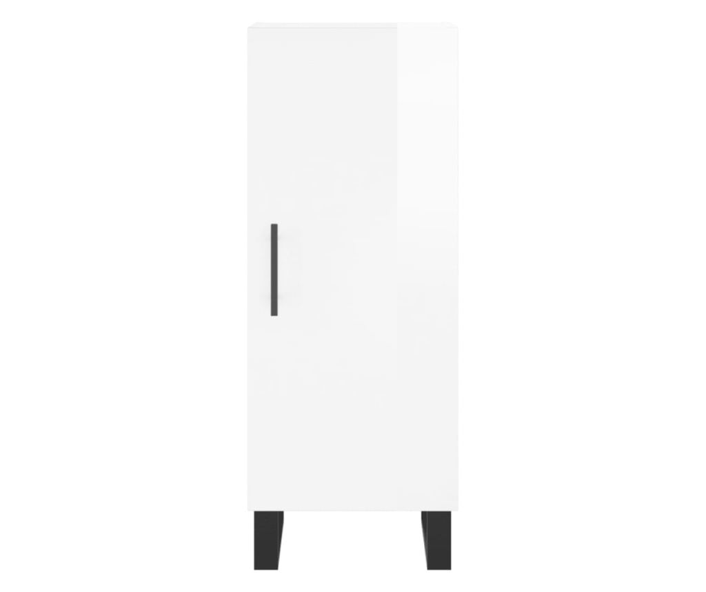 Komoda, sjajno bijela, 34,5x34x90 cm, kompozitno drvo - 6