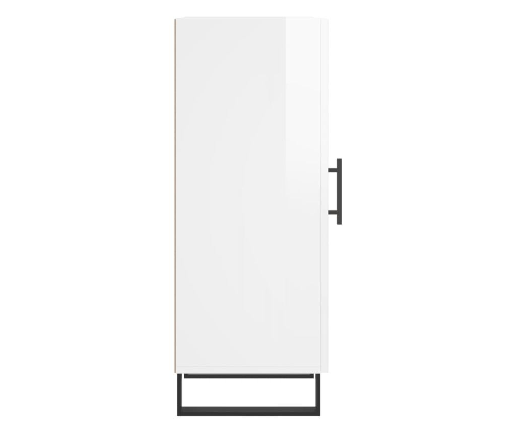 Komoda, sjajno bijela, 34,5x34x90 cm, kompozitno drvo - 7