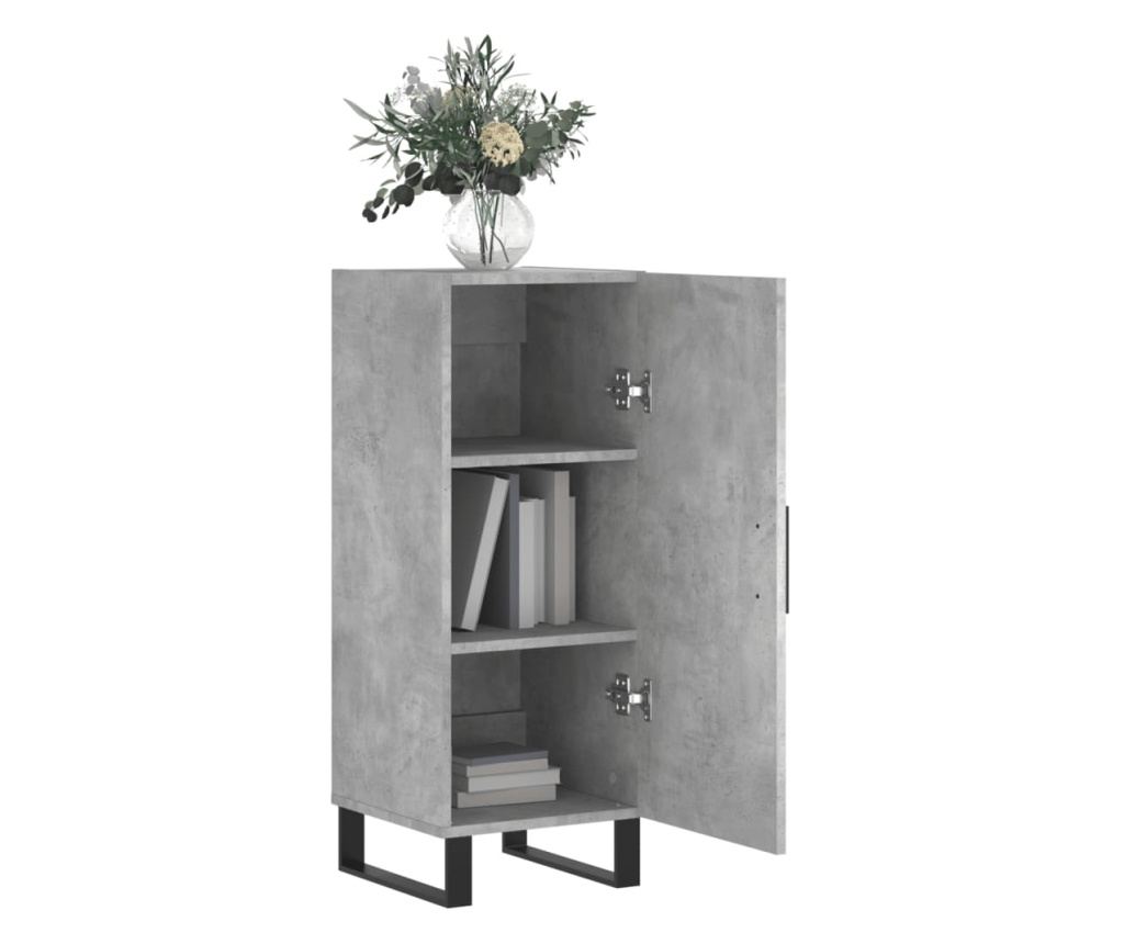 Ormarić za posuđe, betonsko siva, 34,5x34x90 cm, kompozitno drvo - 4