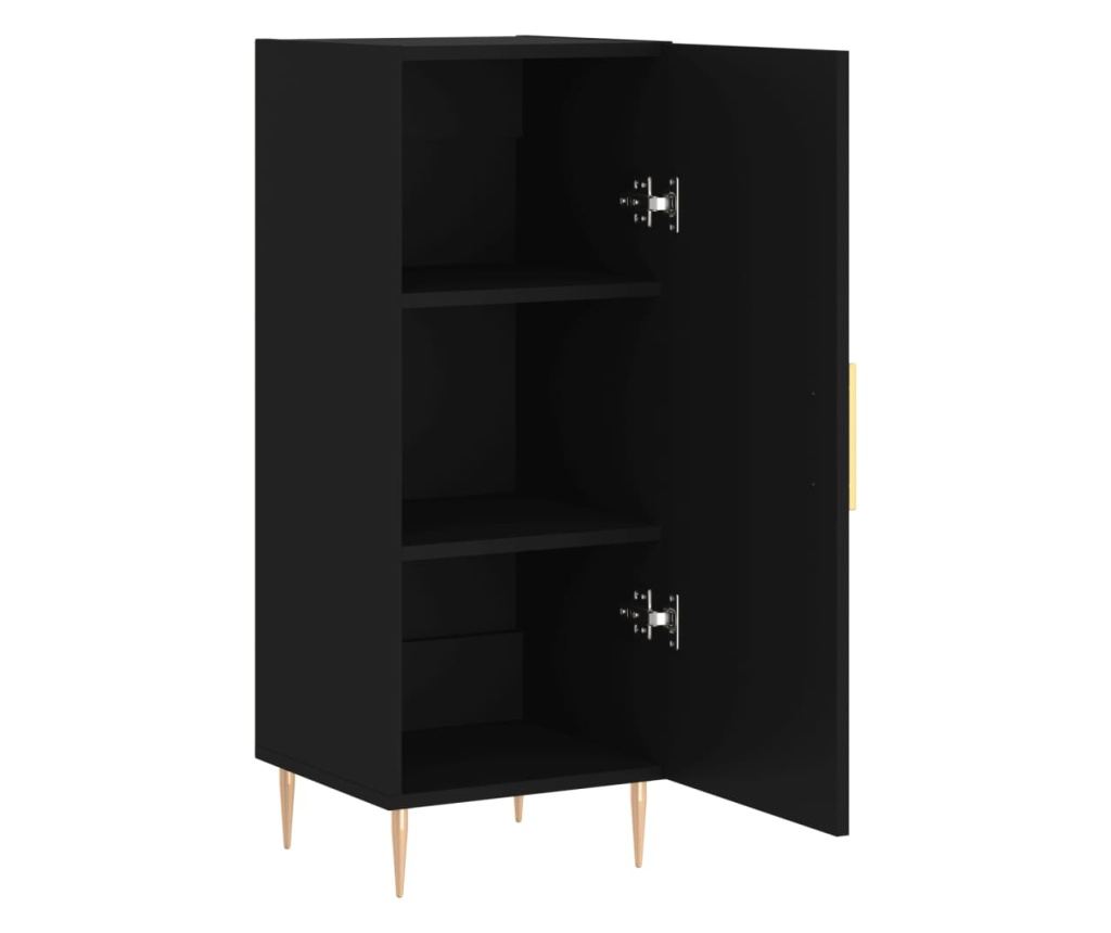 Konzola, crna, 34,5x34x90 cm, kompozitno drvo - 5