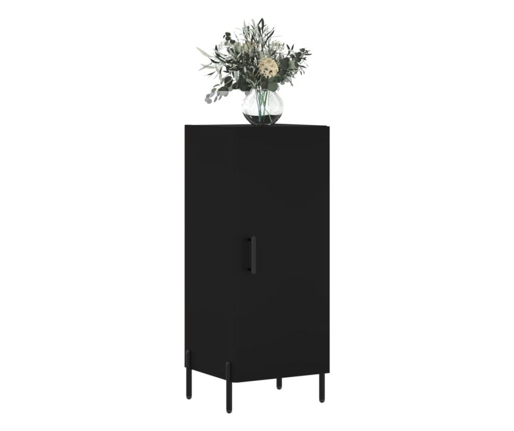 Konzola, crna, 34,5x34x90 cm, kompozitno drvo - 3