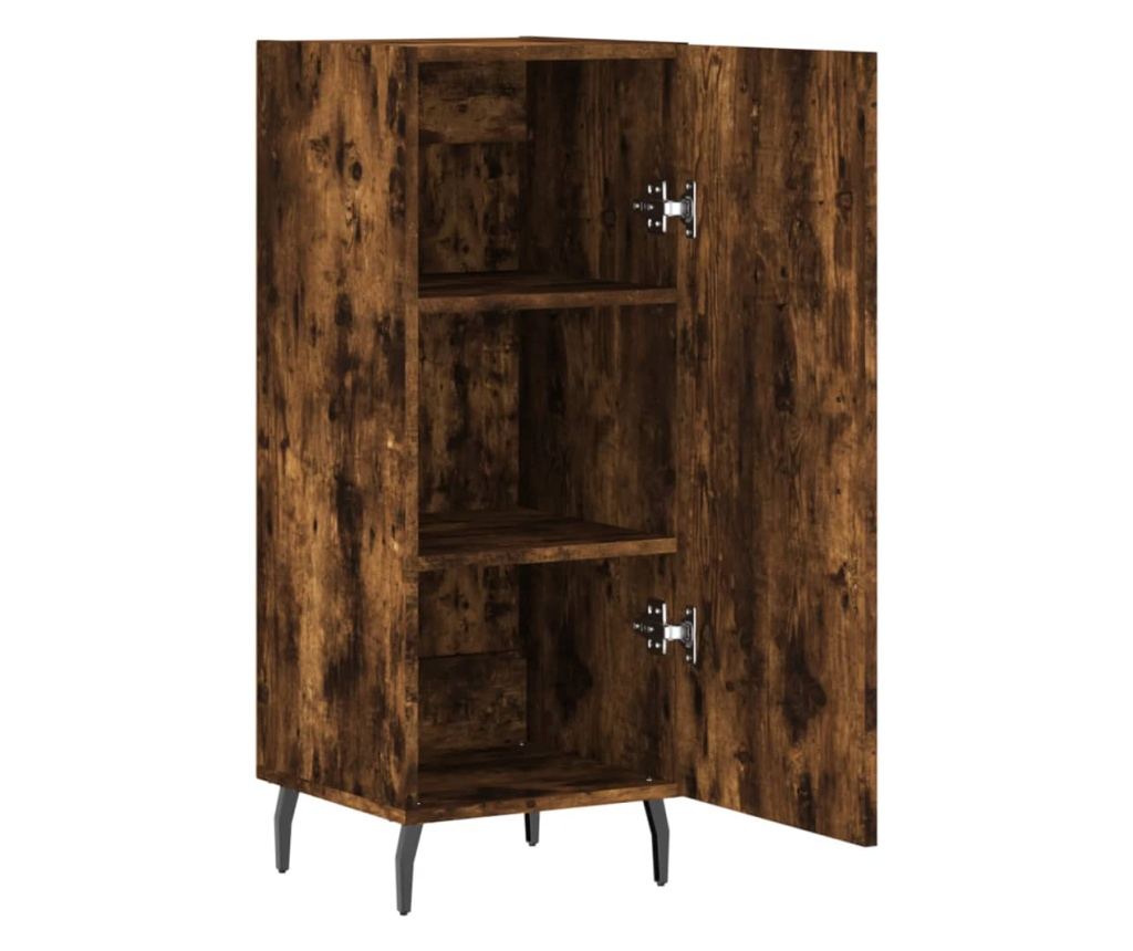 Konzola, dimljeni hrast, 34,5x34x90 cm, kompozitno drvo - 5