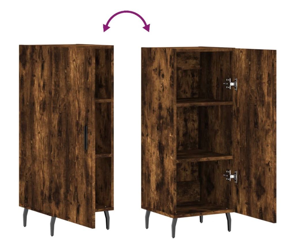 Konzola, dimljeni hrast, 34,5x34x90 cm, kompozitno drvo - 9