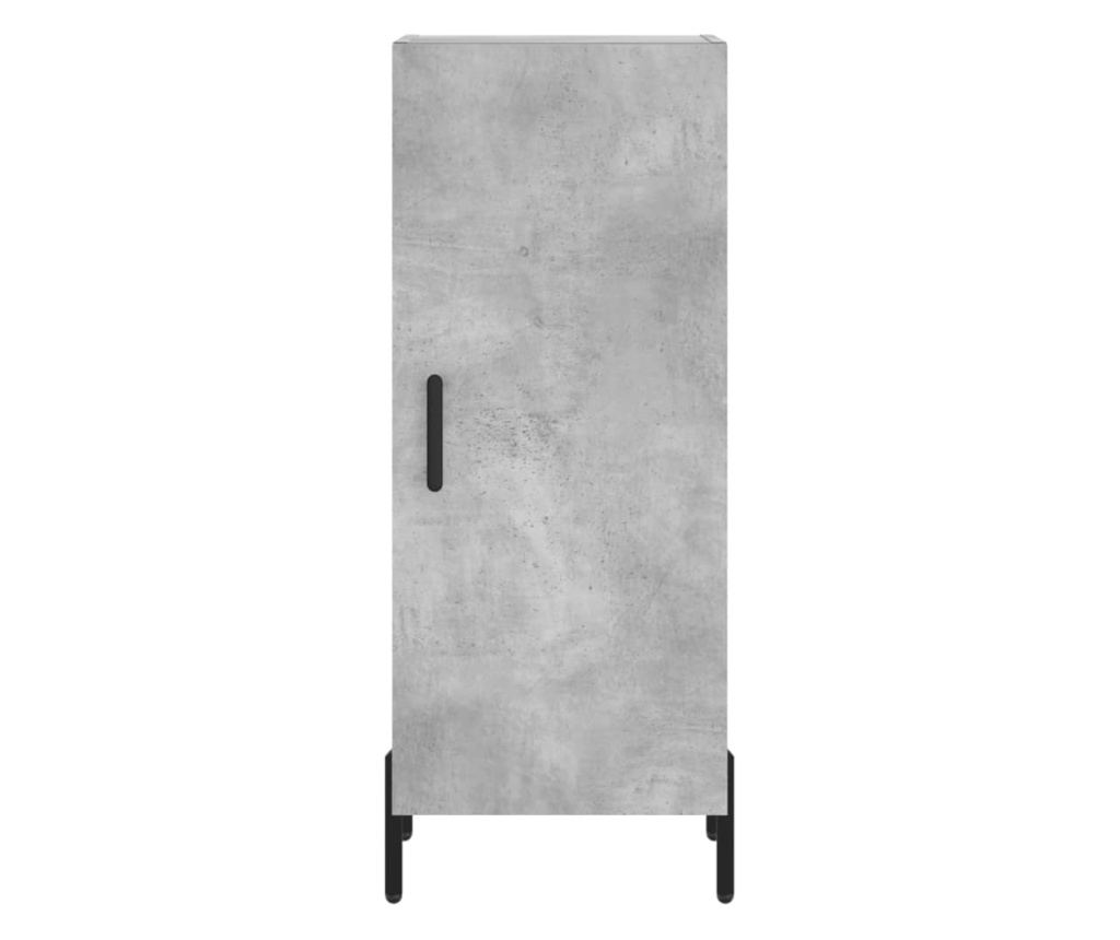 Visoka ormar, betonska siva, 34,5x34x180 cm, obrađeno drvo - 8