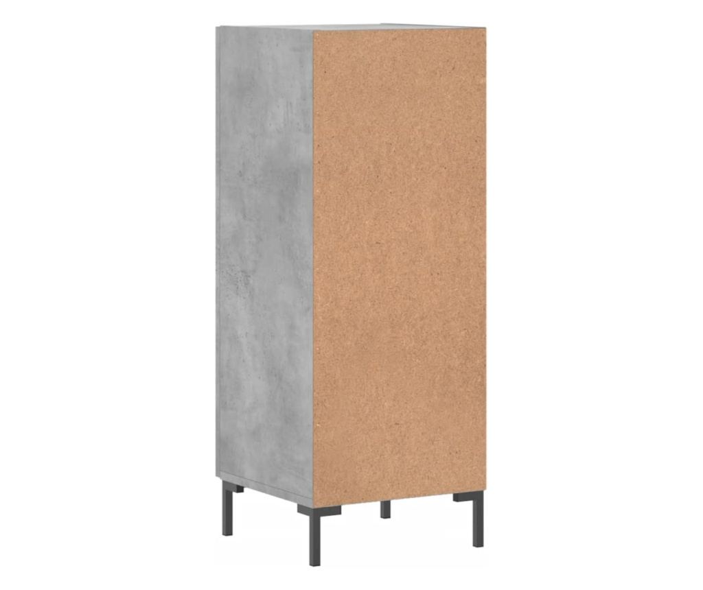 Komoda, betonsko siva, 34,5x34x90 cm, kompozitno drvo - 8