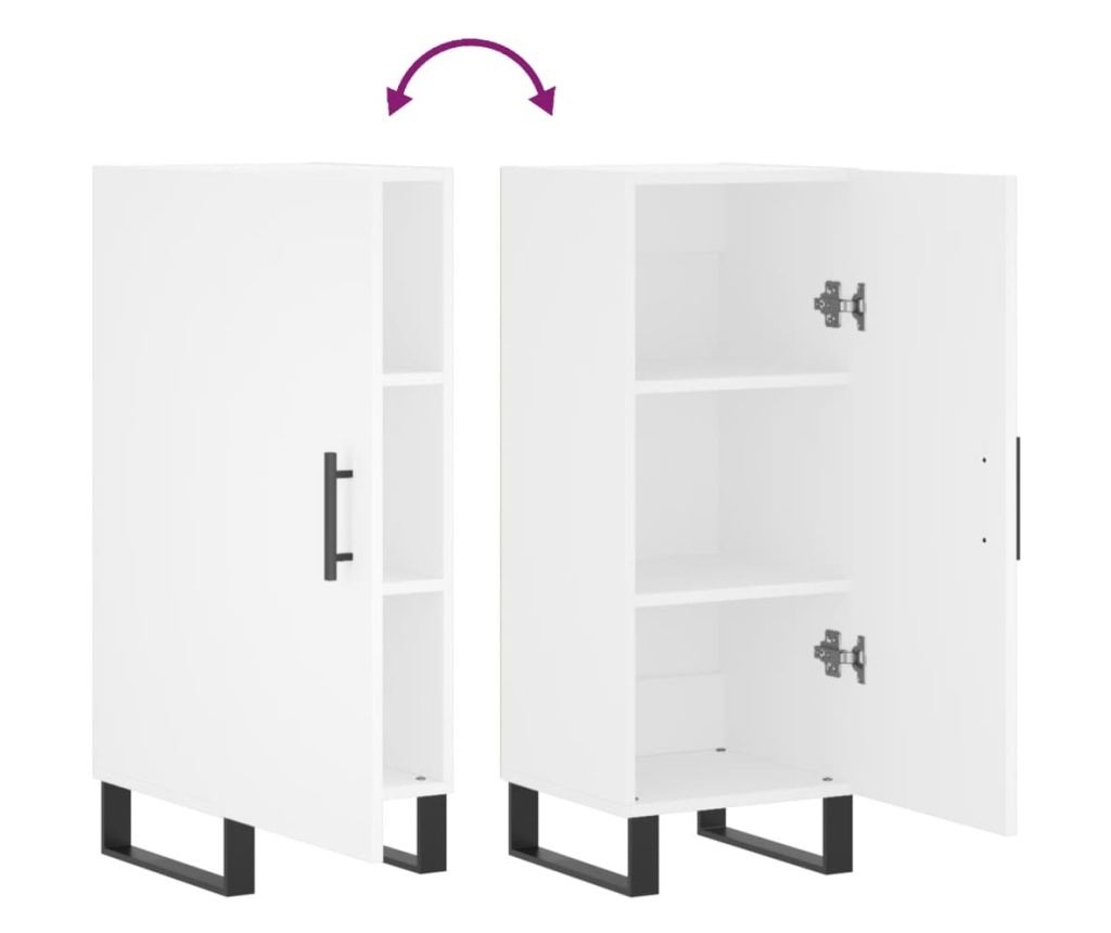 Ormarić za posluživanje, bijeli, 34,5x34x90 cm, kompozitno drvo - 9