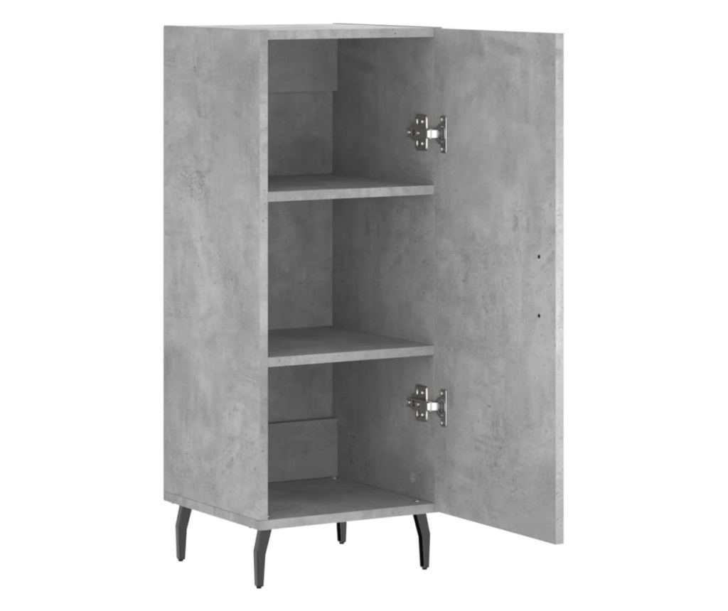 Ormarić, betonsko siva, 34,5x34x90 cm, konstruirano drvo - 5