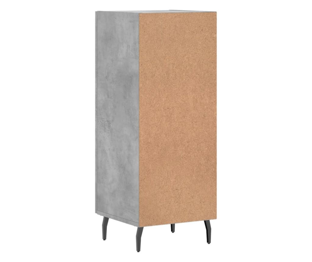 Ormarić, betonsko siva, 34,5x34x90 cm, konstruirano drvo - 8