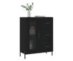 Ormarić za posuđe, crni, 69,5x34x90 cm, kompozitno drvo thumbnail 3
