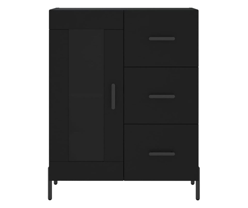 Ormarić za posuđe, crni, 69,5x34x90 cm, kompozitno drvo - 5