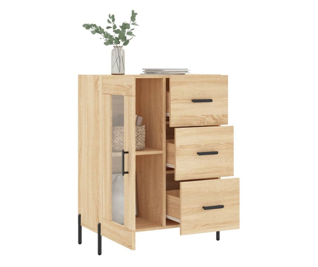 Komoda, sonoma hrast, 69,5x34x90 cm, kompozitno drvo - 4