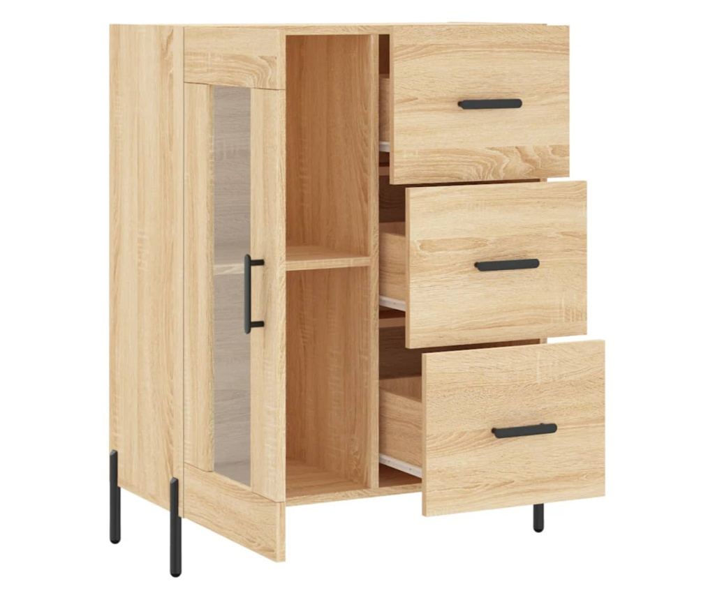 Komoda, sonoma hrast, 69,5x34x90 cm, kompozitno drvo - 6