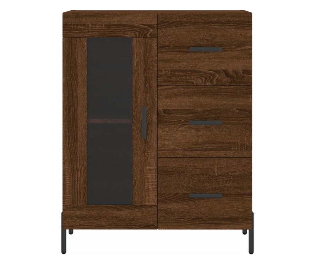 Komoda, smeđi hrast, 69,5x34x90 cm, konstruirano drvo - 5