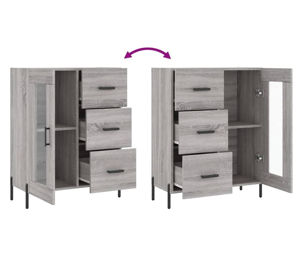 Ormarić, Sonoma siva, 69,5x34x90 cm, Kompozitno drvo - 9