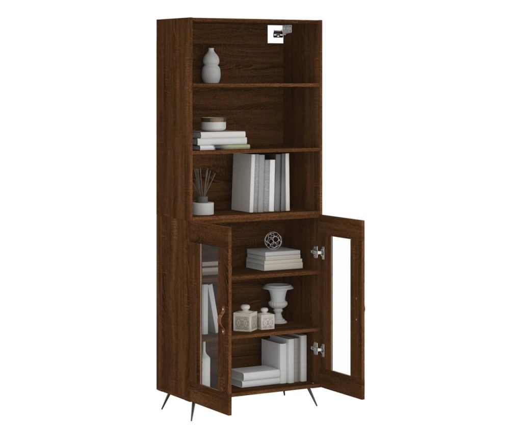 Visoka ormar, smeđi hrast, 69,5x34x180 cm, kompozitno drvo - 3