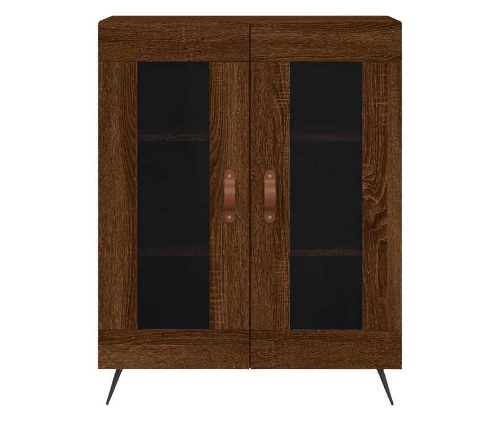 Visoka ormar, smeđi hrast, 69,5x34x180 cm, kompozitno drvo - 8