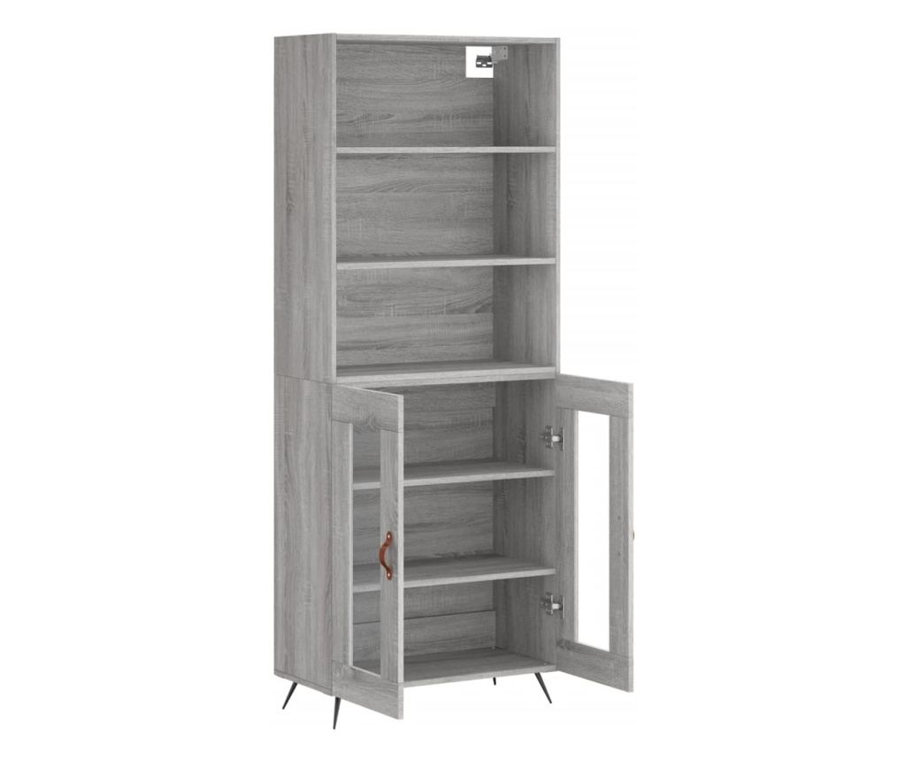 Visoka ormar, siva sonoma, 69,5x34x180 cm, kompozitno drvo - 4