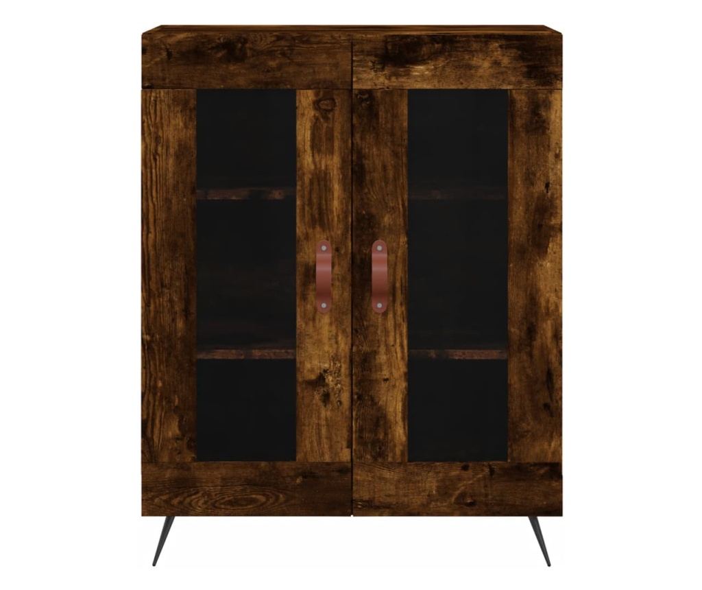 Visoka vitrina, dimljeni hrast, 69,5x34x180, kompozitno drvo - 8