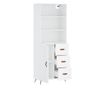 Visoki ormarić, bijeli, 69,5x34x180 cm, kompozitno drvo thumbnail 4