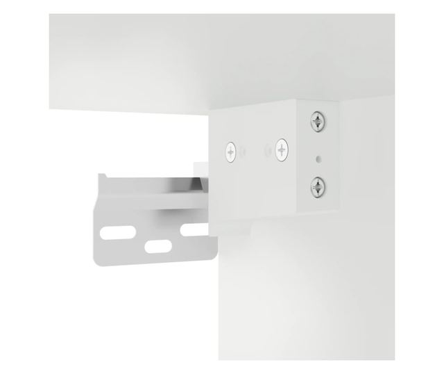 Szafki wiszące, 2 szt., białe, drewno przetworzone