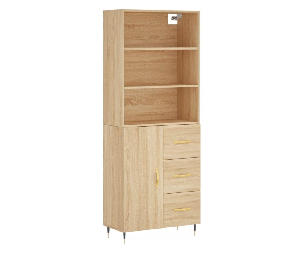 Visoka ormar, sonoma hrast, 69,5x34x180 cm, kompozitno drvo - 2