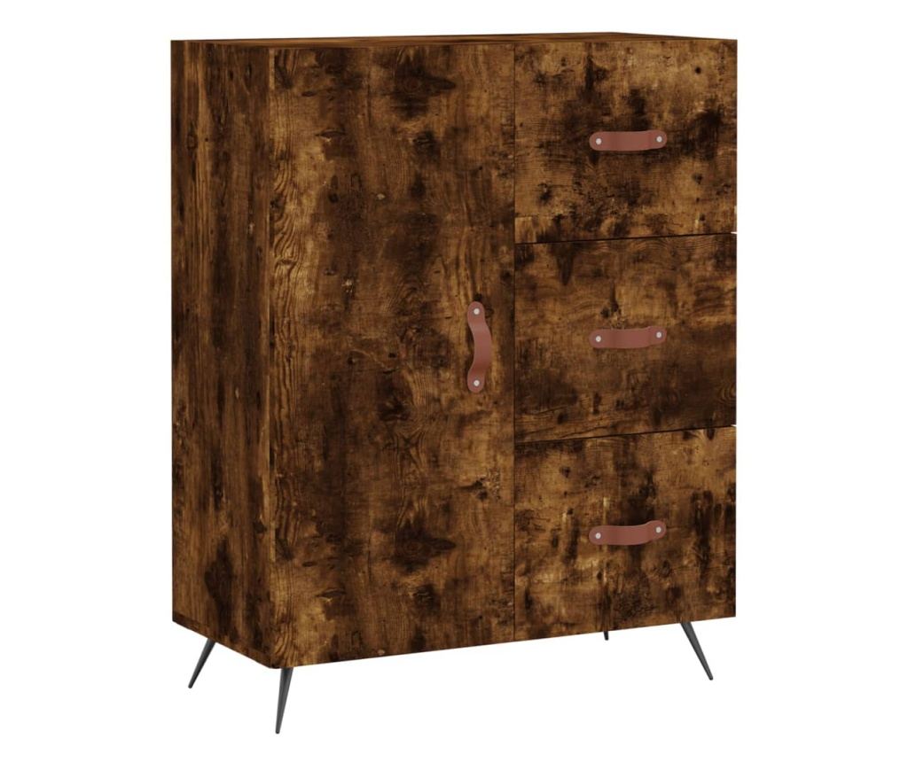 Visoka ormar, dimljeni hrast, 69,5x34x180, kompozitno drvo - 7