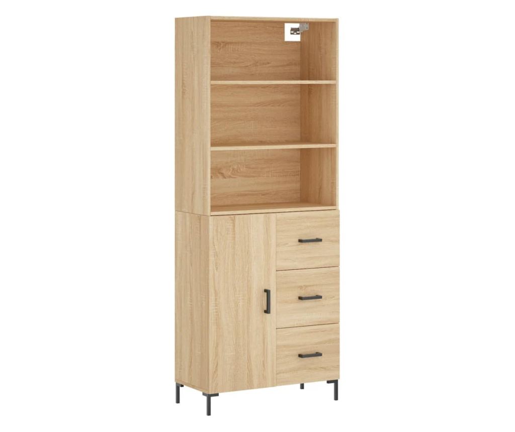Visoka ormar, hrast sonoma, 69,5x34x180 cm, kompozitno drvo - 2