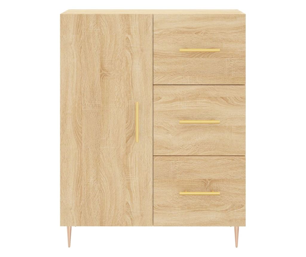 Visoka ormar, hrast sonoma, 69,5x34x180 cm, kompozitno drvo - 8