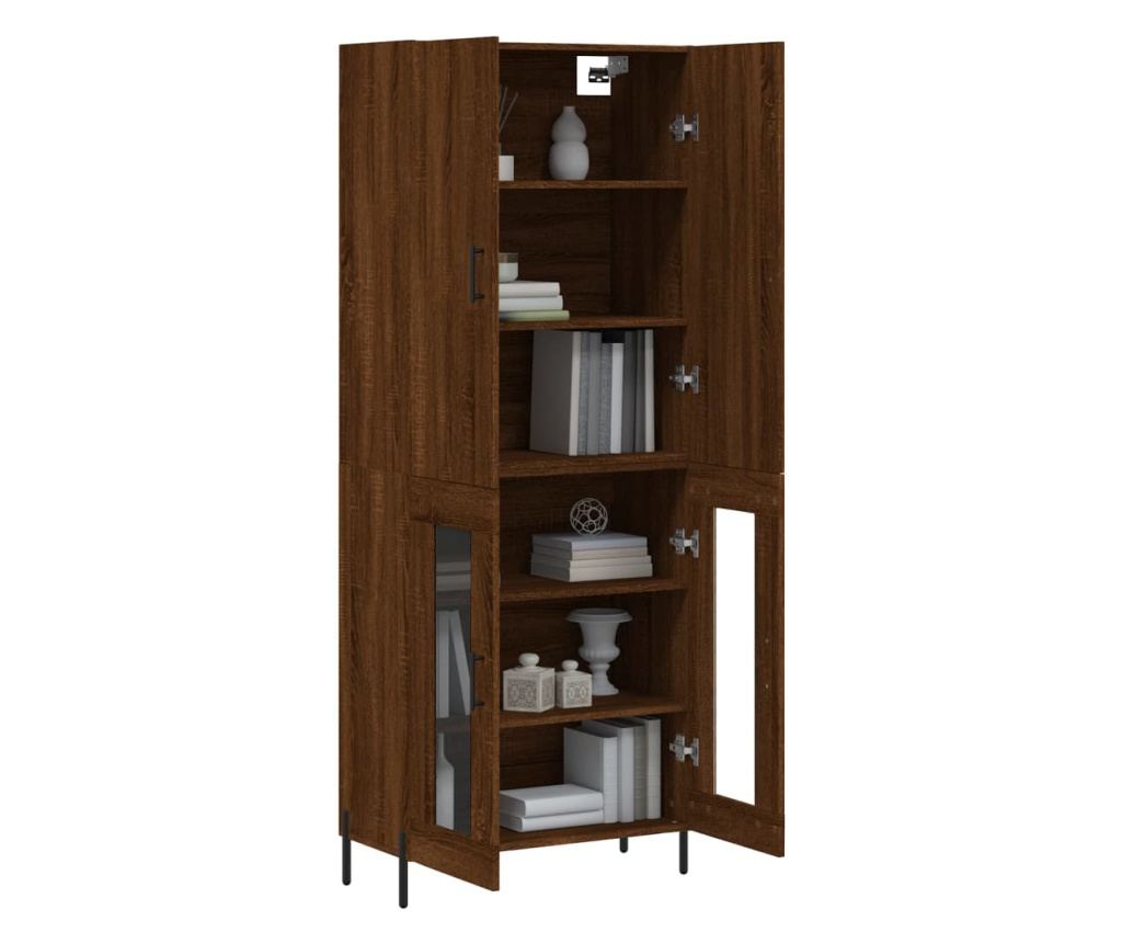 Visoka ormar, smeđi hrast, 69,5x34x180 cm, kompozitno drvo - 3