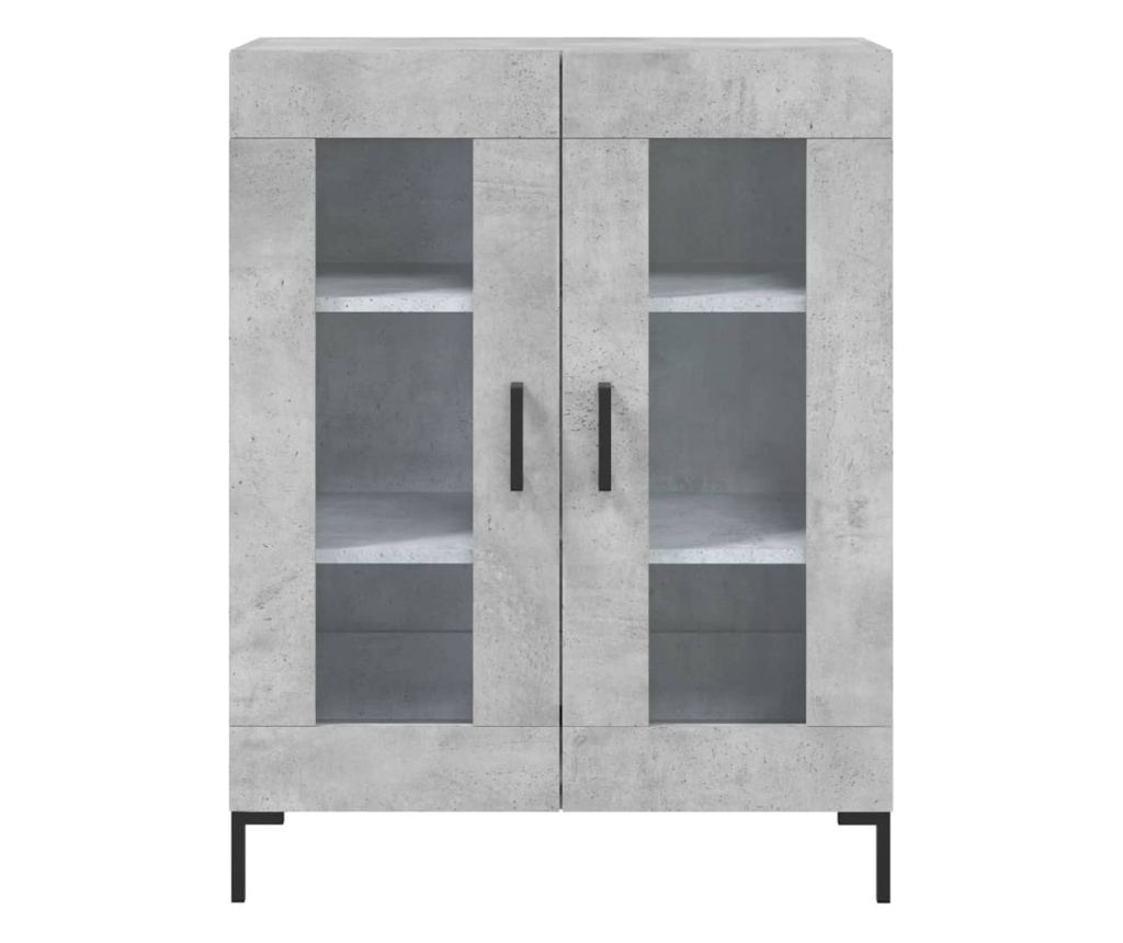 Visoki ormar, betonsko siva, 69,5x34x180 cm, kompozitno drvo - 8