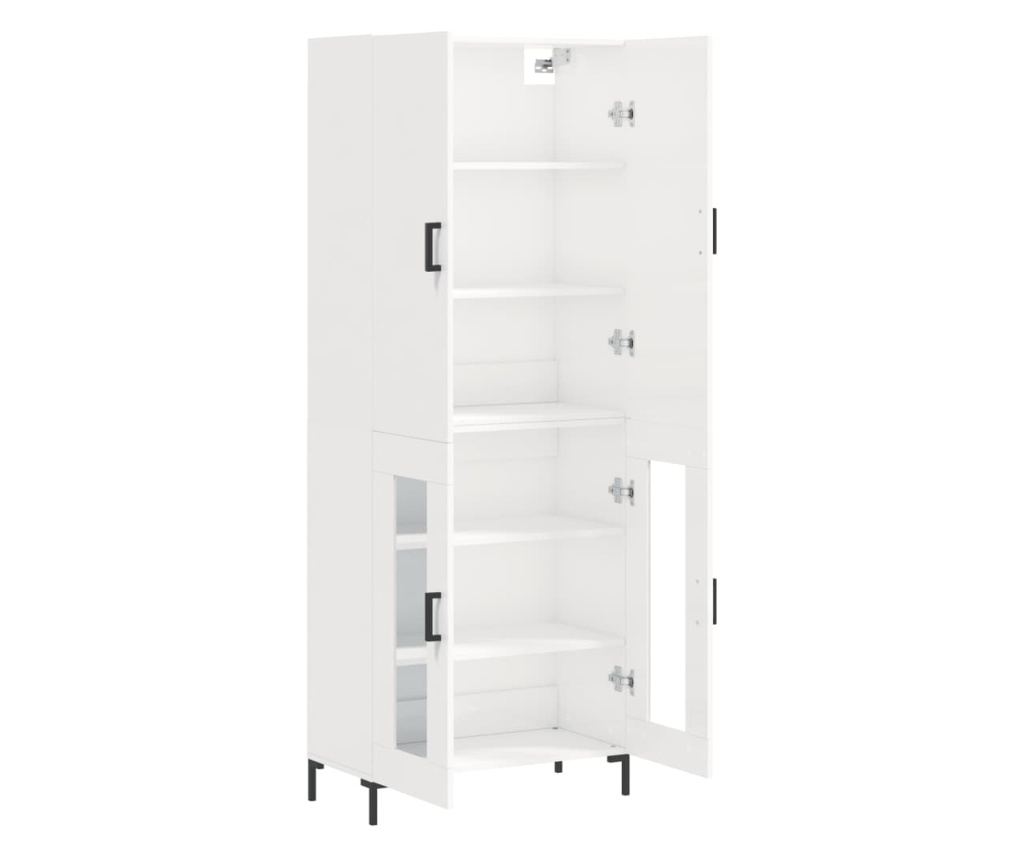Visoka ormar, bijela visokog sjaja, 69,5x34x180 cm, kompozitno drvo - 4