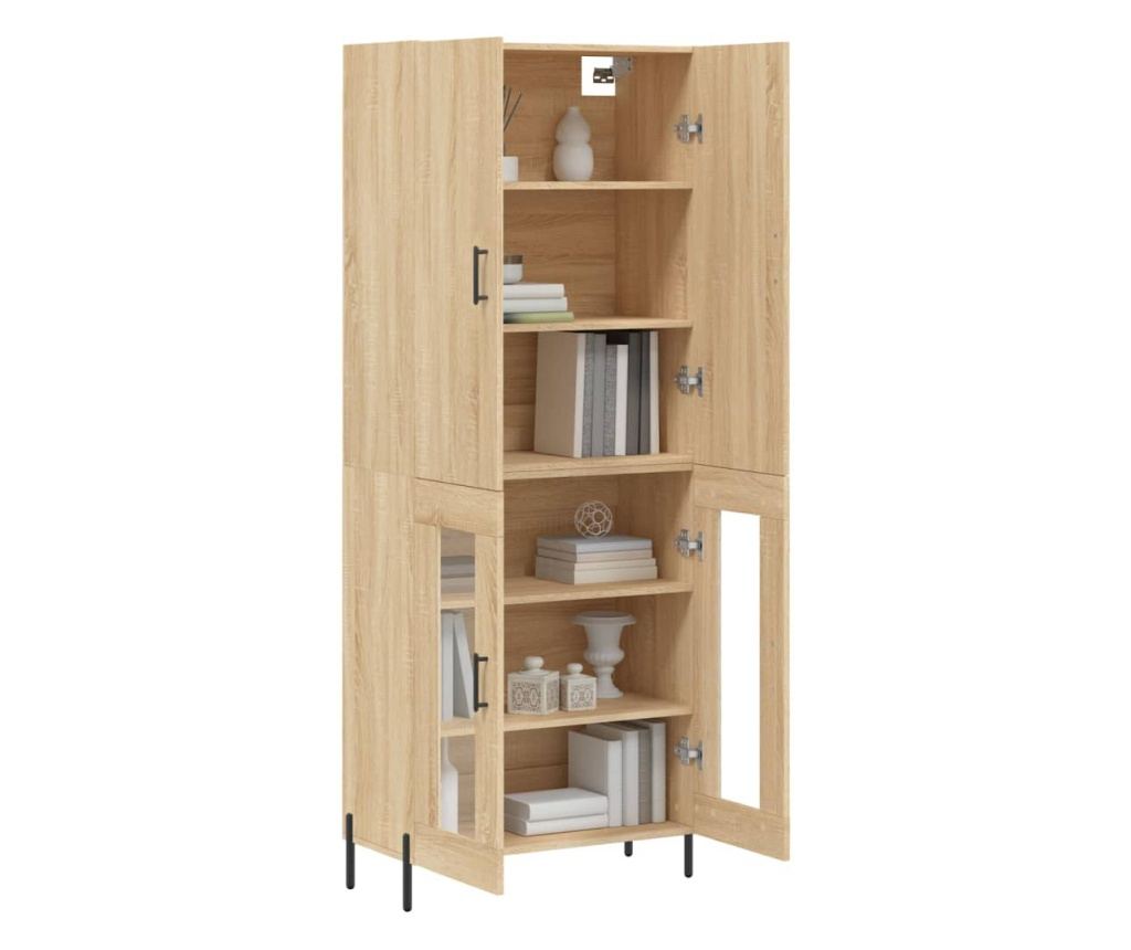 Visoka ormar, hrast sonoma, 69,5x34x180 cm, kompozitno drvo - 3