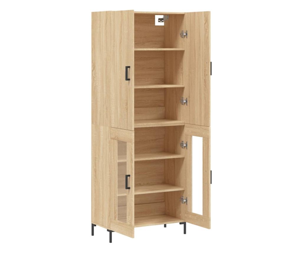 Visoka ormar, hrast sonoma, 69,5x34x180 cm, kompozitno drvo - 4